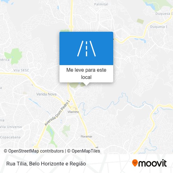Rua Tília mapa