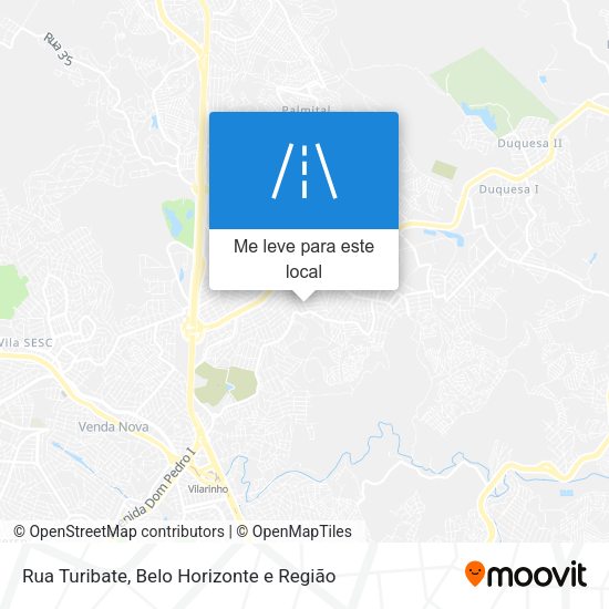 Rua Turibate mapa