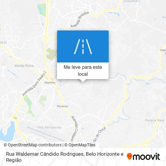 Rua Waldemar Cândido Rodrigues mapa