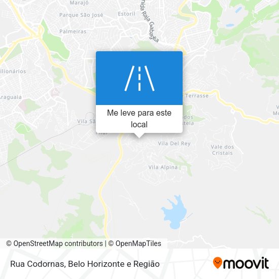 Rua Codornas mapa