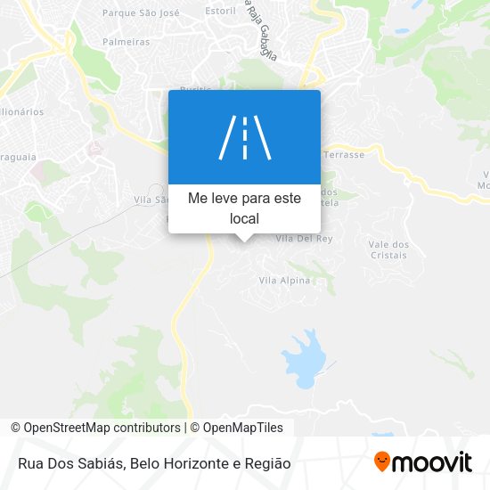 Rua Dos Sabiás mapa
