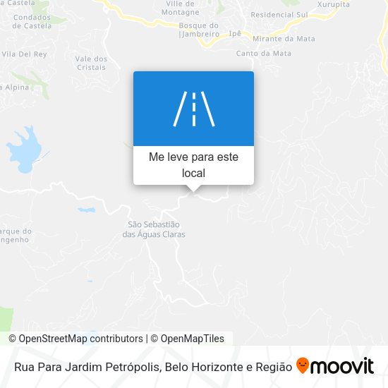 Rua Para Jardim Petrópolis mapa
