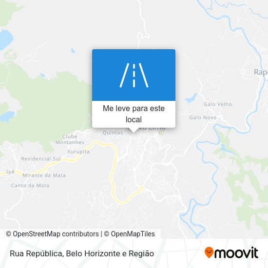 Rua República mapa