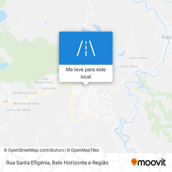 Rua Santa Efigênia mapa