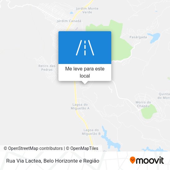 Rua Via Lactea mapa