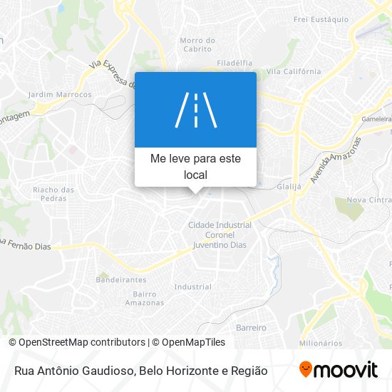 Rua Antônio Gaudioso mapa