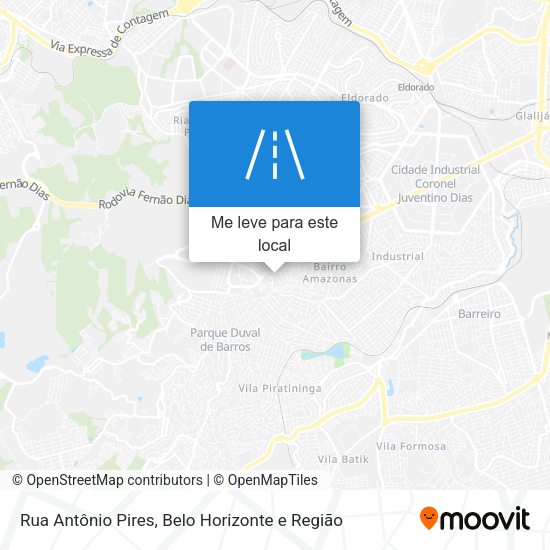 Rua Antônio Pires mapa