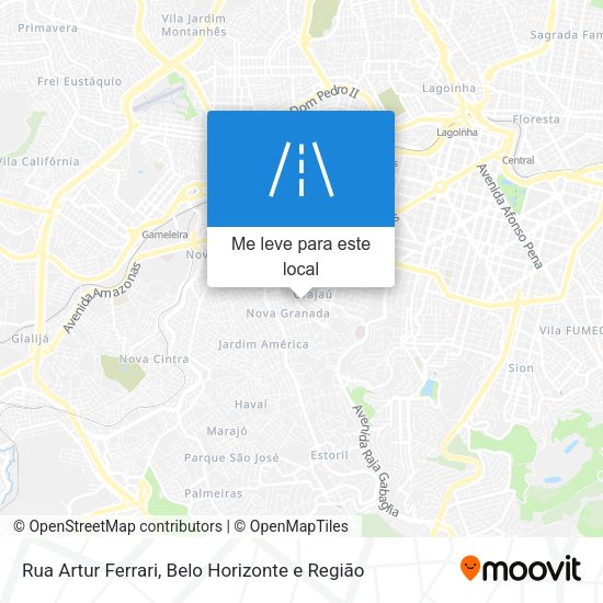 Rua Artur Ferrari mapa