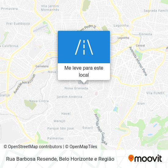 Rua Barbosa Resende mapa