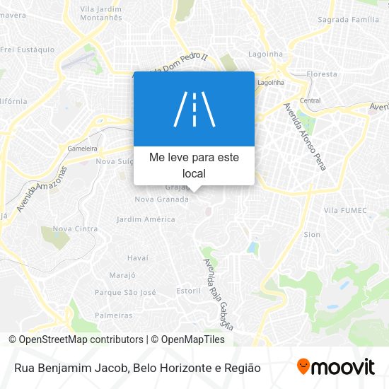 Rua Benjamim Jacob mapa