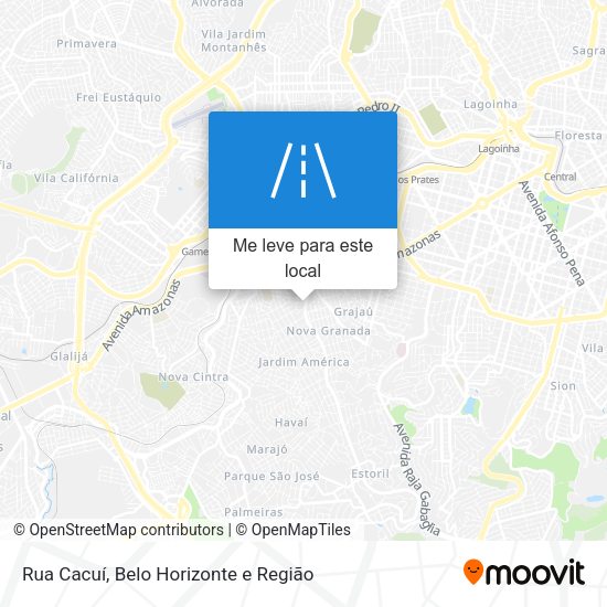 Rua Cacuí mapa