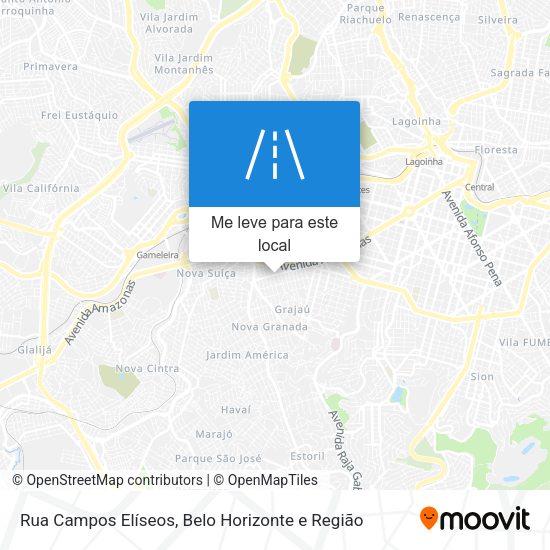Rua Campos Elíseos mapa