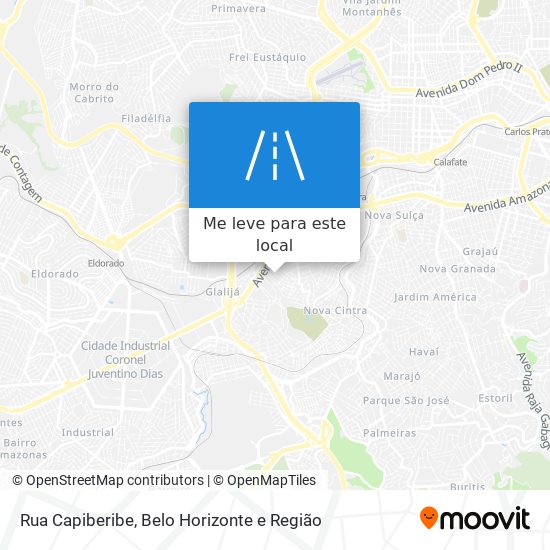 Rua Capiberibe mapa