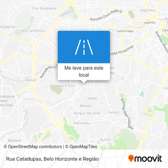 Rua Catadupas mapa