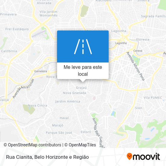 Rua Cianita mapa