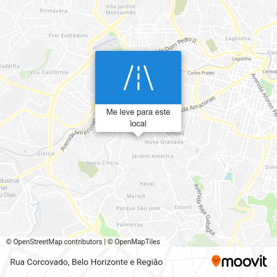 Rua Corcovado mapa