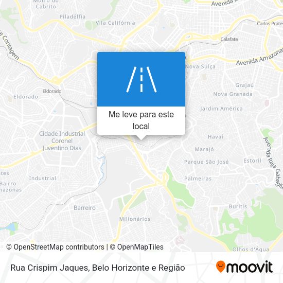 Rua Crispim Jaques mapa