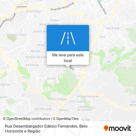 Rua Desembargador Edésio Fernandes mapa