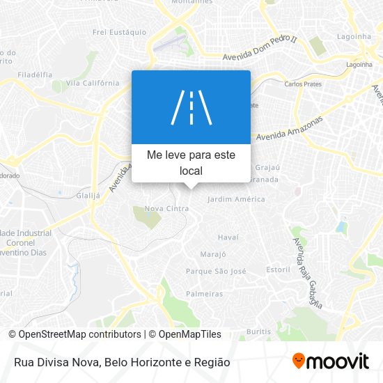 Rua Divisa Nova mapa
