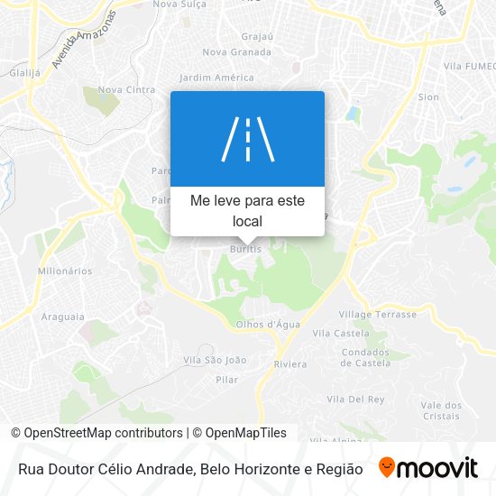 Rua Doutor Célio Andrade mapa