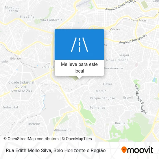 Rua Edith Mello Silva mapa