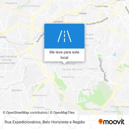 Rua Expedicionários mapa