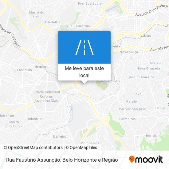 Rua Faustino Assunção mapa