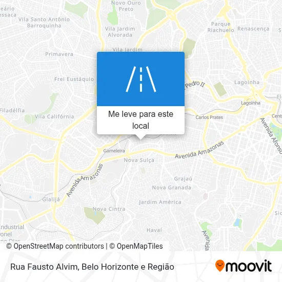 Rua Fausto Alvim mapa