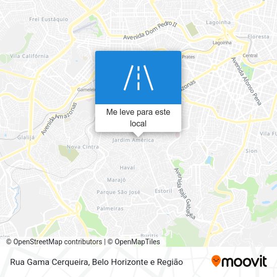 Rua Gama Cerqueira mapa