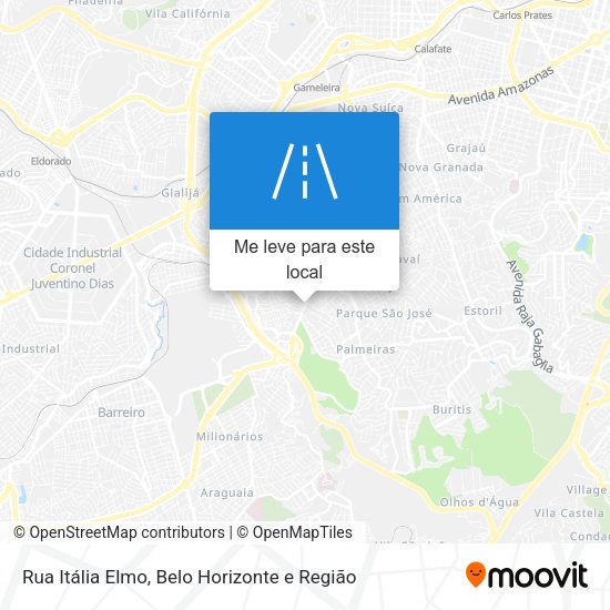 Rua Itália Elmo mapa