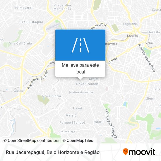 Rua Jacarepaguá mapa