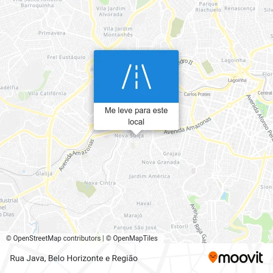 Rua Java mapa