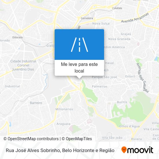 Rua José Alves Sobrinho mapa