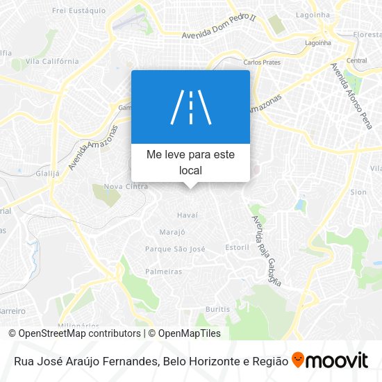 Rua José Araújo Fernandes mapa