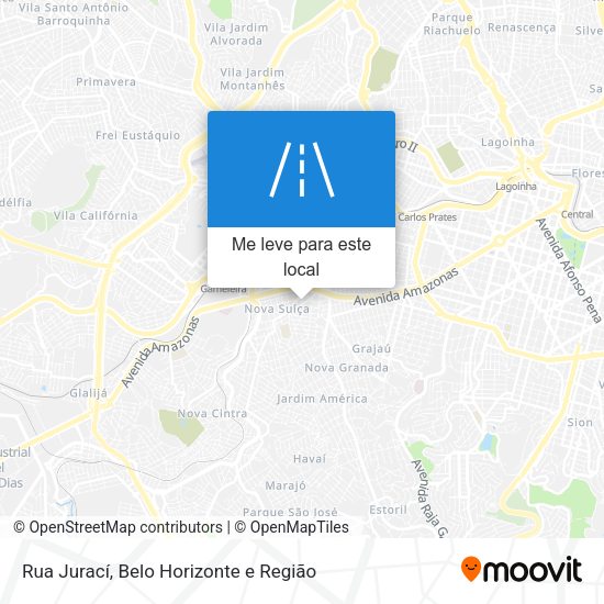 Rua Jurací mapa