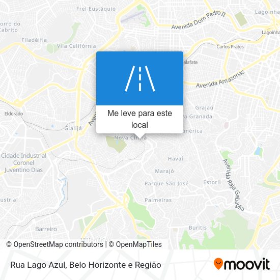 Rua Lago Azul mapa