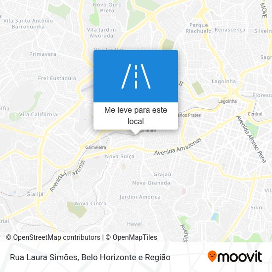 Rua Laura Simões mapa