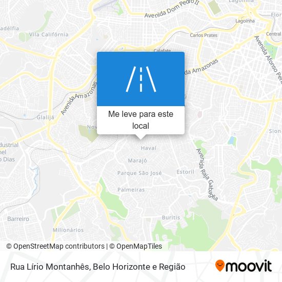 Rua Lírio Montanhês mapa