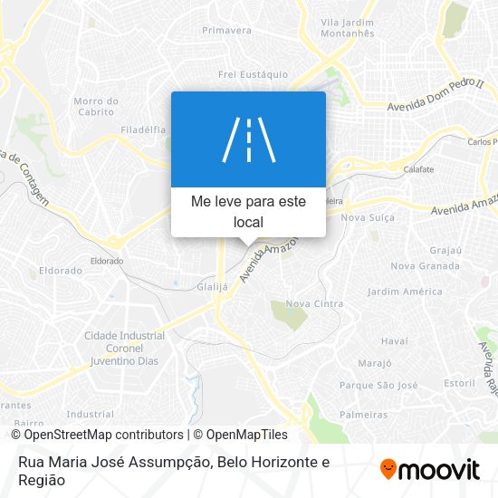 Rua Maria José Assumpção mapa