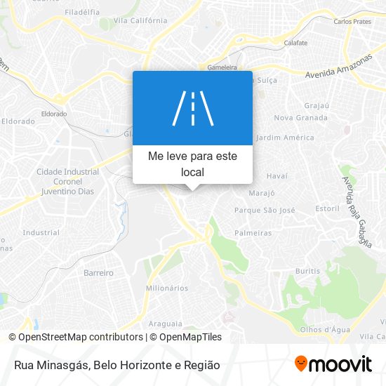 Rua Minasgás mapa