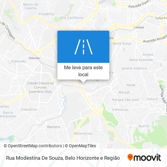 Rua Modestina De Souza mapa