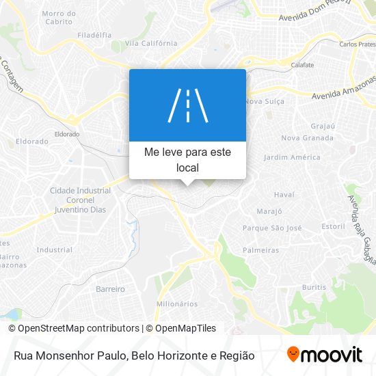 Rua Monsenhor Paulo mapa