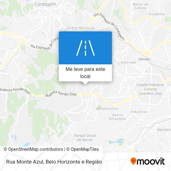 Rua Monte Azul mapa