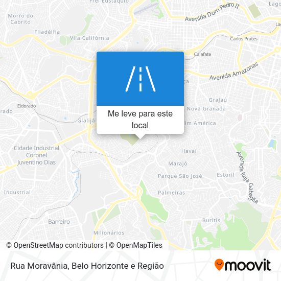 Rua Moravânia mapa
