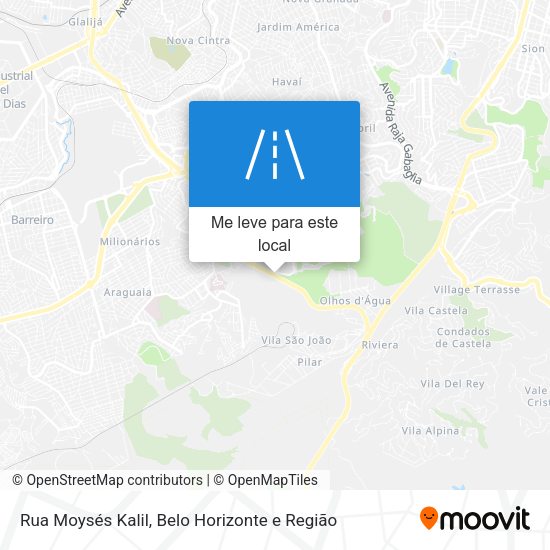 Rua Moysés Kalil mapa