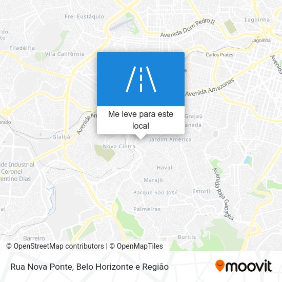 Rua Nova Ponte mapa