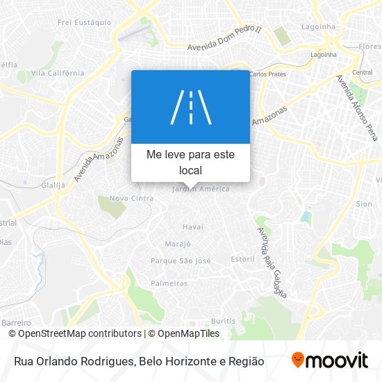 Rua Orlando Rodrigues mapa