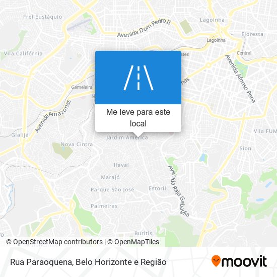 Rua Paraoquena mapa