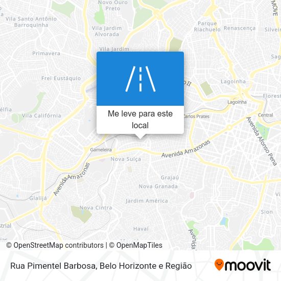 Rua Pimentel Barbosa mapa