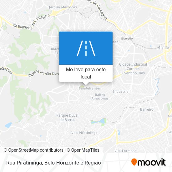 Rua Piratininga mapa